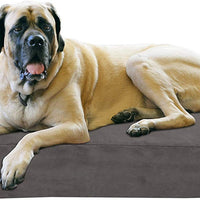 Big Barker 7" Pillow Top Orthopedic Dog Bed for Large and Extra Large Breed Dogs (Headrest Edition) - BESTMASCOTA.COM
