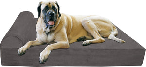 Big Barker 7" Pillow Top Orthopedic Dog Bed for Large and Extra Large Breed Dogs (Headrest Edition) - BESTMASCOTA.COM