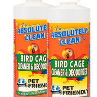 Limpiador y desodorizante para jaulas de pájaros absolutamente limpio, solo pulverizar/limpiar, elimina de forma segura y fácil los desperfectos de aves de forma rápida y fácil, fabricado en los Estados Unidos - BESTMASCOTA.COM