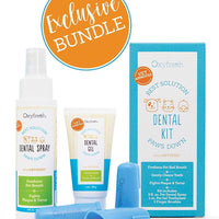 Kit dental premium para mascotas de Oxyfresh: el mejor tratamiento para el mal aliento para perros y gatos – Solución fácil y segura y eficaz – Tamaño de viaje – Pasta de dientes para mascotas sin sabor, cepillo de dedos para mascotas y spray dental para - BESTMASCOTA.COM