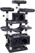 BEWISHOME MMJ03 - Hamaca grande para gatos con postes de sisal para arañar perchas, muebles de torre para gatos, centro de actividades para gatitos - BESTMASCOTA.COM
