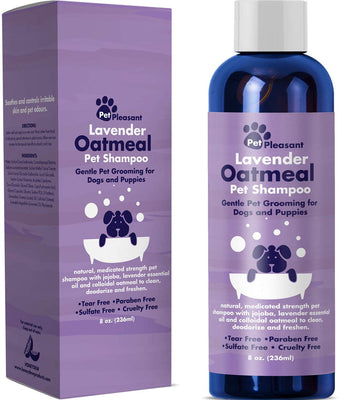 HONEYDEW Champú para perros con harina de avena coloidal con aceites esenciales de lavanda pura – Champú sin desgarros para el alivio de la piel irritada seca – Eliminador de olores para mascotas – Champú de aseo - BESTMASCOTA.COM