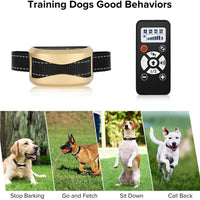 Dog Training Collar With Remote, Rechargeable Dogs Shock Collar 2400Ft Range Waterproof Bark Training Collars with 4 Correction Modes, Automatic, Shock, Vibration, Beep for Dogs Small, Medium, Large - BESTMASCOTA.COM