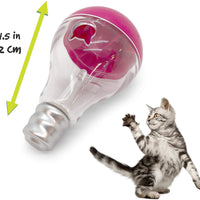 Dispensador de bolas de comida para mascotas y manualidades, dispensador de tratamiento, alimentador lento interactivo para mascotas, entrenamiento, ejercicio, estimulación mental, alivio de boredom, control de peso con luz - BESTMASCOTA.COM