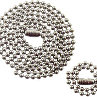 Juego de cadenas de acero inoxidable para perros militares – cadena de bolas de 27 pulgadas y 4.5 pulgadas – 0.094 in # 3 tamaño de cadena - BESTMASCOTA.COM