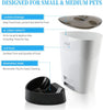 ROMEKER Comedero automático para gatos, 4 L, alimentador inteligente para mascotas, dispensador automático de comida para perros, gatos, alimentador de comida para perros grande, 6 comidas, temporizador programable, batería de control de porciones, alimen - BESTMASCOTA.COM