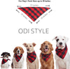 Odi Style Buffalo Bandana para perro, 4 unidades, pañuelos de algodón, pañuelos, pañuelos, baberos triangulares, accesorios para perros pequeños, medianos, grandes, cachorros, mascotas, negro y blanco, rojo, verde, azul y azul marino - BESTMASCOTA.COM