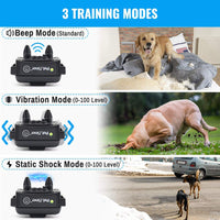 Petrainer 620 Collar de entrenamiento para perro, impermeable, recargable, con control remoto, de 1000 pies, con vibración de pitido, collar de choque eléctrico para perros (10-100 libras) - BESTMASCOTA.COM