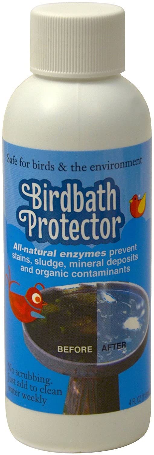 Bebedero Protector. La mejor Birdbath Cleaner Que Evitan las manchas y depósitos minerales. Todos los enzimas ayuda a mantener tu birdbaths como nuevo y es seguro para aves 4oz. naturales. - BESTMASCOTA.COM