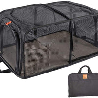 SMONT - Caja plegable para mascotas de lados suaves para gatos medianos, perros pequeños y conejos, transportador de viaje para mascotas, casa para mascotas para interior y exterior - BESTMASCOTA.COM