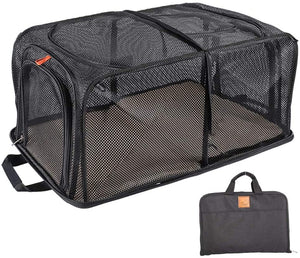 SMONT - Caja plegable para mascotas de lados suaves para gatos medianos, perros pequeños y conejos, transportador de viaje para mascotas, casa para mascotas para interior y exterior - BESTMASCOTA.COM