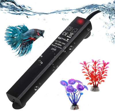 SZELAM - Mini calentador de acuario con termostato sumergible para pecera, antiexplosión y control de temperatura del agua de bajo consumo - 3 plantas artificiales incluidas - BESTMASCOTA.COM