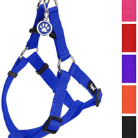 Arnés ajustable Pupteck para perro, medida básica de cachorro, de nailon, chaleco para pasear en exteriores con etiqueta de identificación - BESTMASCOTA.COM