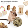 AK KYC Hamster Toys 11 Pack Guinea Pig Wooden Chinchilla Bunny Chews Toys Natural Molar Wooden for Teeth - BESTMASCOTA.COM