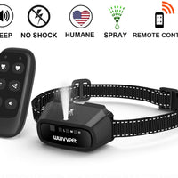 WWVVPET Citronella collar de entrenamiento para perros, no incluye rociador de citronella, collar de corteza para perro, seguro humano, sin golpes, antiladrido, recargable impermeable ajustable - BESTMASCOTA.COM