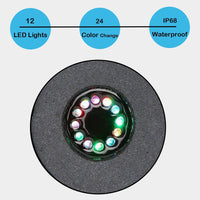 OIIKURY Lámpara de acuario de burbujas sumergible para pecera, luz LED que cambia de color, lámpara de burbuja de aire submarina - BESTMASCOTA.COM