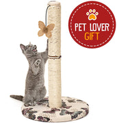 Poste rascador para gato con juguete colgante de mariposa - BESTMASCOTA.COM