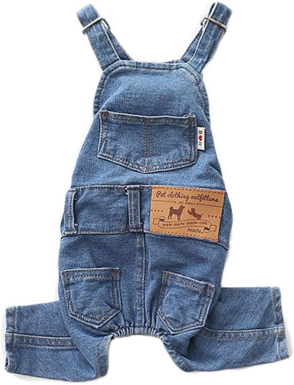 PetBoBo - Trajes de ropa para perro, pantalones de jean para mascotas, 5 tamaños opcionales - BESTMASCOTA.COM
