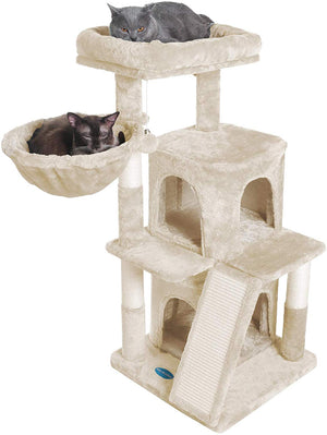 Hey-bro - Árbol para gatos de varios niveles con postes de rascador cubiertos de sisal para gatitos, gatos y mascotas - BESTMASCOTA.COM