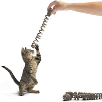 kittichase – 3-Pack gato Chase el mouse de peluche con cola de primavera – Hecho a mano 100% Lana de all-natural – para gatos y gatitos - BESTMASCOTA.COM