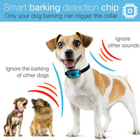 DogRook - Collar de corteza humano, sin choque, acción sin control remoto, modos de vibración y cuidado del sonido, para razas de perros pequeñas, medianas y grandes, sin daño, control de vibración reflectante - BESTMASCOTA.COM