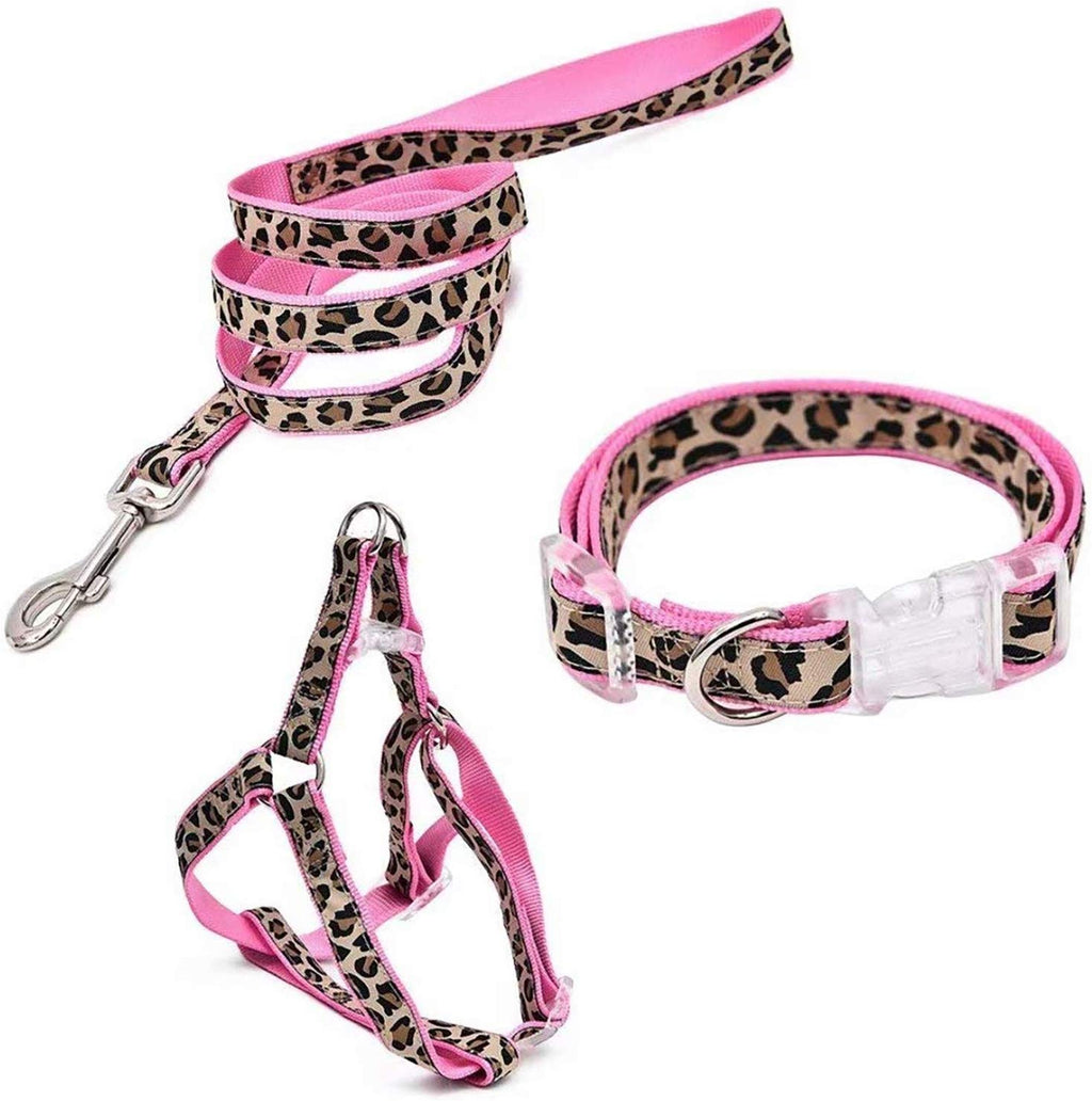 PAWZ Road Leopard Pet Leash Collar Arnés Set - BESTMASCOTA.COM