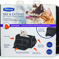 Petmate 21842 See and Extend Pets Carrier, Negro - BESTMASCOTA.COM