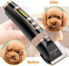 oneisall Cortapelos para perros profesionales, 2 velocidades, silencioso, recargable, inalámbrico, para aseo de mascotas, para perros pequeños y grandes, gatos, color negro - BESTMASCOTA.COM