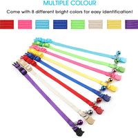 Milliepet - 8 collares de gato rompiendo con campana de nailon colorido ajustable para Kitty - BESTMASCOTA.COM
