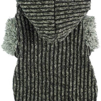Fitwarm sudaderas tejidas para perros. Abrigo. Suéter. Chamarra con capucha para mascota, color gris. - BESTMASCOTA.COM
