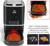 Comedero automático para mascotas | Comedero programable para perros y gatos de tamaño mediano y pequeño - Control de porciones de hasta 4 comidas/día, grabación de voz, batería y enchufe de 6,5 l (negro) - BESTMASCOTA.COM