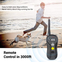 Collar de choque para perros, IPX7, resistente al agua, con mando a distancia, IPX5, 3000 pies, para entrenamiento de perro, efecto de entrenamiento rápido para perros pequeños, medianos y grandes - BESTMASCOTA.COM