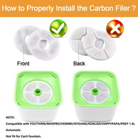Hellosam Filtro de repuesto para fuente de mascotas, 12 paquetes, filtro de fuente de agua para mascotas, dispensador automático de agua para mascotas, filtros activados de carbón para agua potable - BESTMASCOTA.COM
