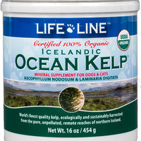 Life Line Pet Nutrition Organic Ocean Kelp Supplement for Skin & Coat, Digestion, Teeth & Gums in Dogs & Cats, 8-Ounce - BESTMASCOTA.COM