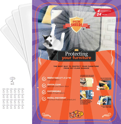 Stelucca Amazing Shields - Juego de protectores para muebles de gatos extragrandes, repelentes de gatos, antiarañazos, para gatos - BESTMASCOTA.COM