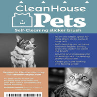 CleanHouse - Cepillo para el pelo para gatos, no más desprendimientos, fácil de limpiar, todos los tamaños de mascotas, de pequeño a grande. Este cepillo para cortar mascotas de aseo profesional elimina todo el cabello, enredos, limpia y desheds - BESTMASCOTA.COM