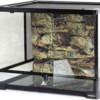 REPTIZOO terrario de cristal con fondo de espuma, puerta con bisagra doble con ventilación de pantalla de terrario de 24.0 x 17.7 x 17.7 in (se puede doblar) - BESTMASCOTA.COM