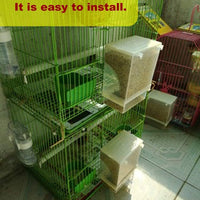 Nbhbj Alimentador automático de Pájaros, Alimentador de Pájaros Sin Mave, Accesorios de Jaula para Bolsa, Canario, Cocatiel, Finch, Parakeet Semillas Alimentos Contenedor - BESTMASCOTA.COM