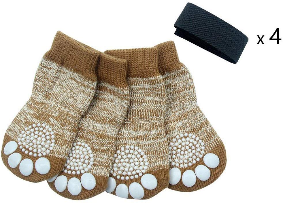 PUPTECK Anti-Slip Dog Socks Pet Paw Protection for Indoor Wear - BESTMASCOTA.COM