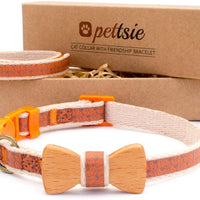 Collar en forma de corbata de lazo para la seguridad de gatos independientes, suave, ajustable y pulsera de la amistad para usted - BESTMASCOTA.COM