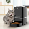 Comedero automático para mascotas | Comedero programable para perros y gatos de tamaño mediano y pequeño - Control de porciones de hasta 4 comidas/día, grabación de voz, batería y enchufe de 6,5 l (negro) - BESTMASCOTA.COM