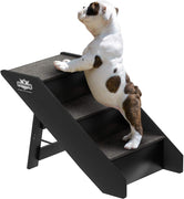 PETMAKER Folding Pet Stairs-Carpeted Foldable Durable Wood Steps-Compact Collection - BESTMASCOTA.COM