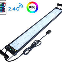 COODIA Parasol de Acuario Iluminación Cambio de Color Control Remoto Regulable RGBW Luz LED para Acuario/Tanque de Peces, Extensible (para Agua Fresca y Salada) - BESTMASCOTA.COM