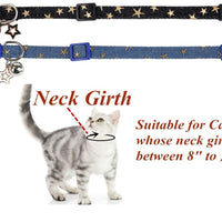 Boombone Star - Collar de gato con campana, 2 unidades de collares para cachorros con colgantes de estrella - BESTMASCOTA.COM