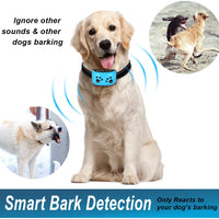 TOTIE Collar de corteza para perro – 7 niveles de sensibilidad e intensidad ajustables, modos de resistencia duales, recargable, resistente a la lluvia, reflectante, sin control de ladridos para perros pequeños, medianos y grandes., s, Azul - BESTMASCOTA.COM
