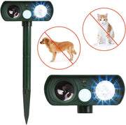 Humutan Repelente ultrasónico para perros, alimentado por energía solar e impermeable sensor PIR repelente para gatos, perros, pájaros y mofones y más - BESTMASCOTA.COM