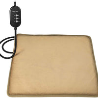 Almohadilla de calentamiento para mascotas OMORC, 12 V, con temporizador de 3 niveles y ajustes de temperatura y 2 cubiertas reemplazables, termostatos de apagado automático y tubo antimordedura, esterilla climatizada de 17 x 17 pulgadas para mascotas - BESTMASCOTA.COM