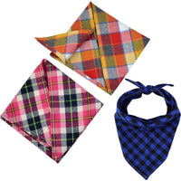 Lee-buty - Juego de 15 bandanas para perro, pañuelo para perro, baberos lavables para niña, niño, perro, bandanas de algodón a cuadros, bandanas para perros al aire libre, accesorios para perros pequeños, medianos, grandes, gatos y mascotas - BESTMASCOTA.COM