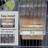 Nbhbj Alimentador automático de Pájaros, Alimentador de Pájaros Sin Mave, Accesorios de Jaula para Bolsa, Canario, Cocatiel, Finch, Parakeet Semillas Alimentos Contenedor - BESTMASCOTA.COM
