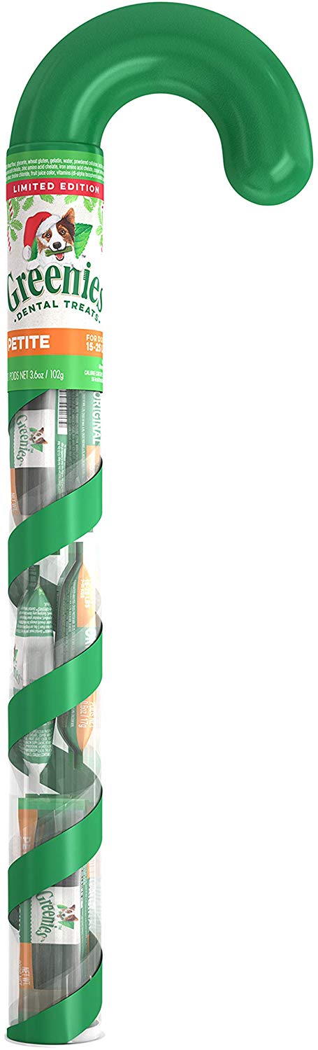 Greenies Holiday Limited Edition Packaging Natural Dog Dental Treats, Candy Cane Tube - BESTMASCOTA.COM